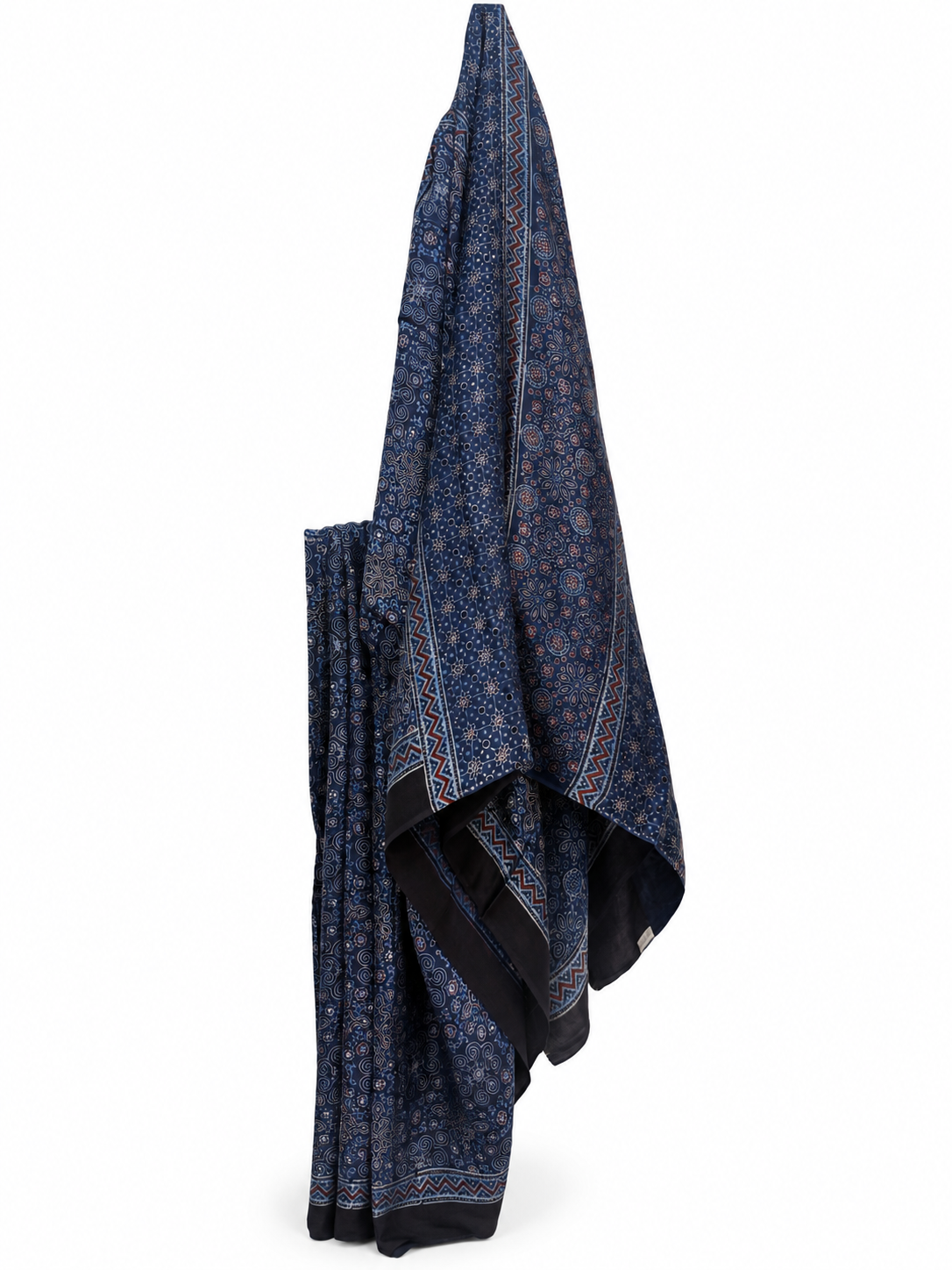 INDIGO DABU BLOCK PRINTING MODAL SILK